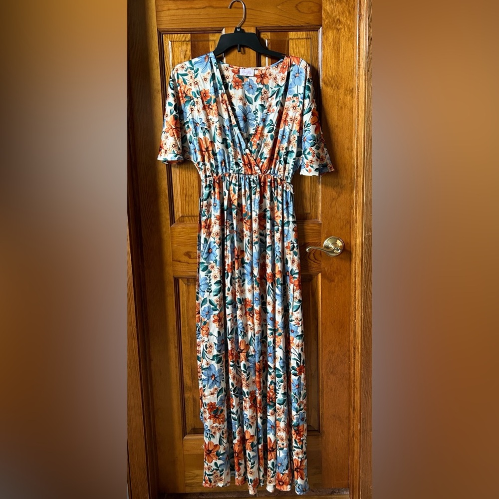 Pink Lily, XS, Maxi Dress with Belt detail